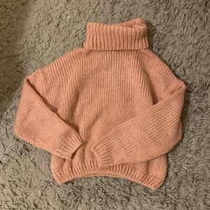 Chunky knit turtle neck sweater